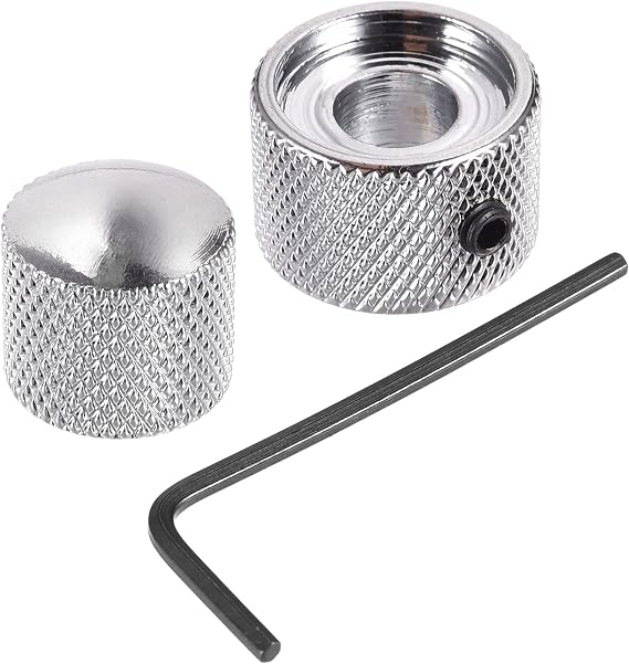 MECCANIXITY Metal Dual Concentric Knob Stacked Volume Tone Control Knob for Electric Guitar, Bass