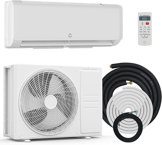 12000 BTU Mini Split Air Conditioner, 230V 18.5 SEER2, Ductless Mini Split AC/Heating System Cooler up to 750 Sq. Ft, Pre-Charged Inverter Heat Pump with Complete Installation Kit