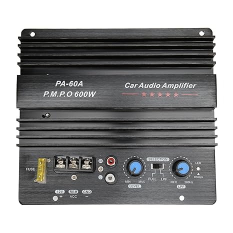 600W Car Sound Amp Board, Audio Control Amplifuer with 12V High Power and Bass Subwoofer Amp Board, for Vehicle Electronics, Car Music Player and Sound System