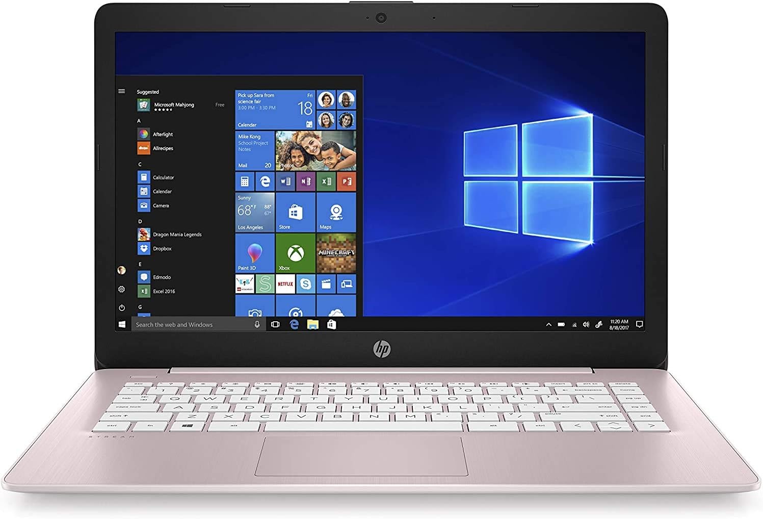 HP Stream 14 Laptop, Intel Celeron N4000, 4 GB RAM, 32 GB eMMC, Windows 14-14.99 inches 9MV73UA#ABA