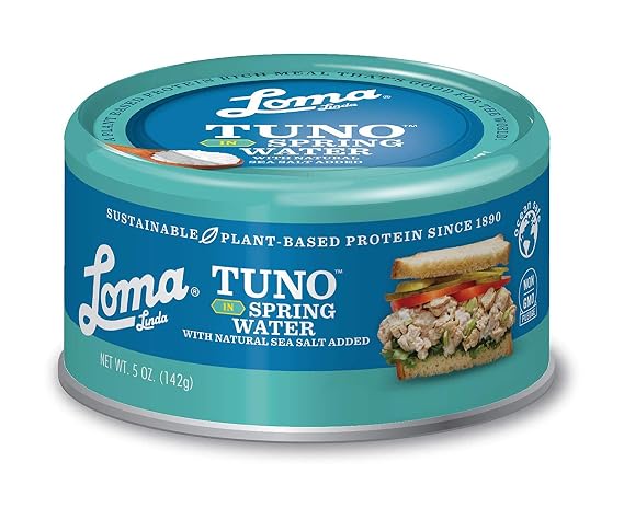 Loma Linda Plant-Based TUNO Spring Water - Sustainable Alternative (5 oz. cans) (Pack of 3)