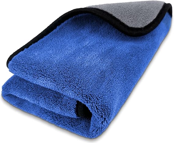 Airlab Microfiber Towels Cars Wash Drying Cleaning Cloth, Navy Blue & Grey