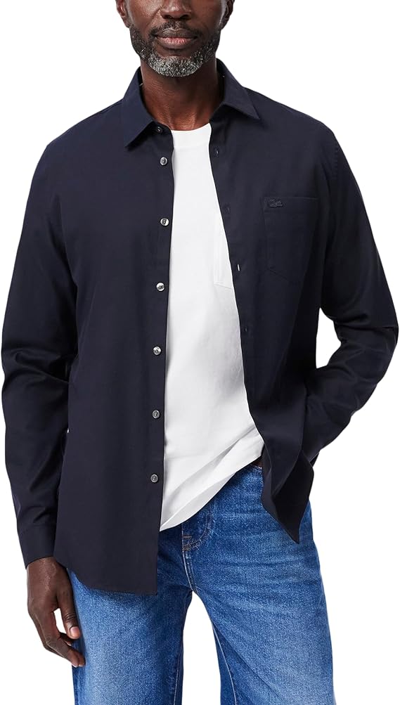 Lacoste Men's Core Regular Fit Long Sleeve Solid Shirt