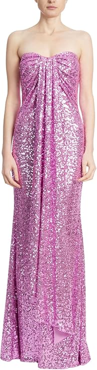 Badgley Mischka Strapless Sequin Gown