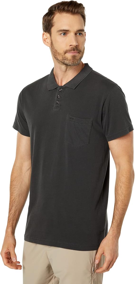 RVCA Mens Polo Short Sleeve Tee