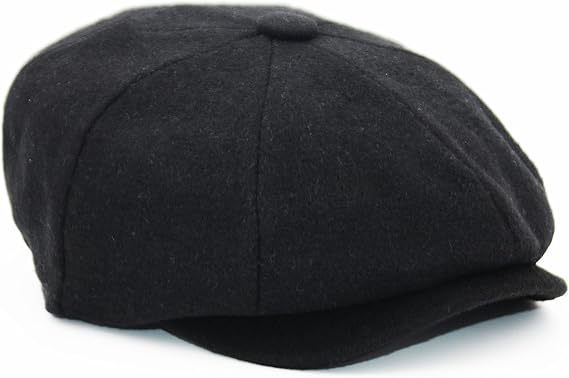Peaky Blinders Şapka Newsboy Trend 8 Parça Kasket Siyah