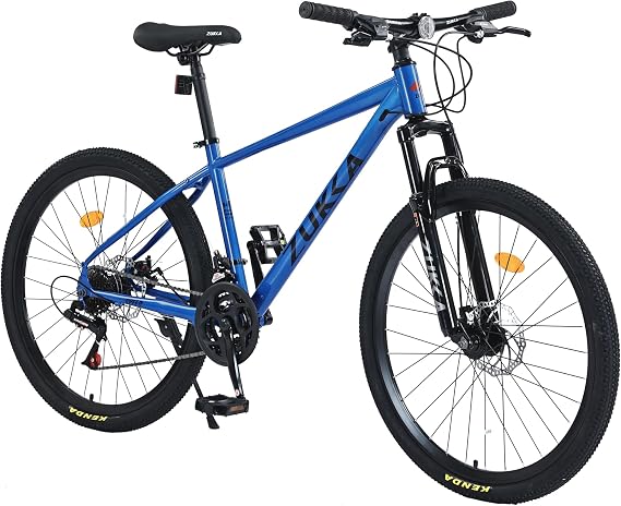 Front Suspension Hardtail Mountain Trail Bike 26 Inch, Mountain Bike for Mens Womens Student Work with 24-Speed Dual Disc Brakes Hardtail Bicycles,Steel Frame,Adjustable Comfortable Saddle,4 Colors