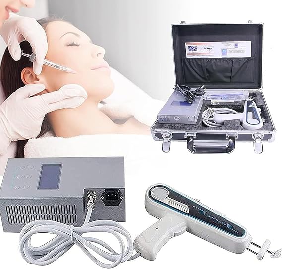 Mesogun Injector Skin Treatment Machine,Non-Needle Injection Facial Rejuvenation Skin Care Tools Instrument,Syringe Gun Dynamics Reusable Device For Injection,For Anti-Wrinkle