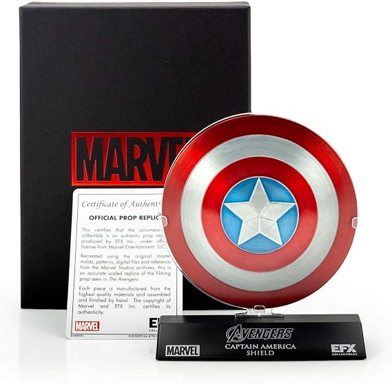Captain america Marvel Collectibles The Avengers Die Cast Shield Replica, 1:6 Scale (4" Diameter)
