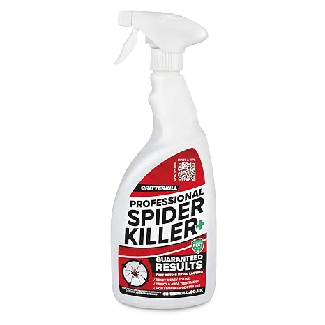 CritterKill Professional Spider Killer Spray | As Used by Pro Pest Controllers 1L With Trigger Spray