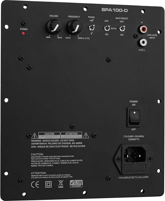 Dayton Audio SPA100-D 100-Watt Class D Subwoofer Plate Amplifier