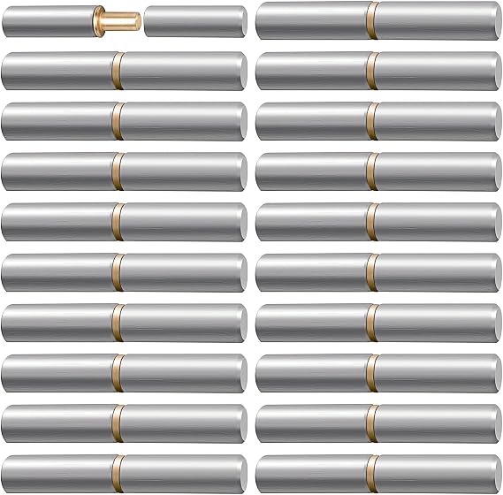 20 Pack Weld On Hinges, Heavy Duty Bullet Hinges for Metal Gates, 8 x 1.2cm