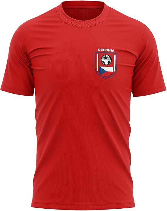 Printbox Originals Czechia Badge Soccer Shirt for Men, Czechian Soccer Gifts, Czech Republic Football Jersey