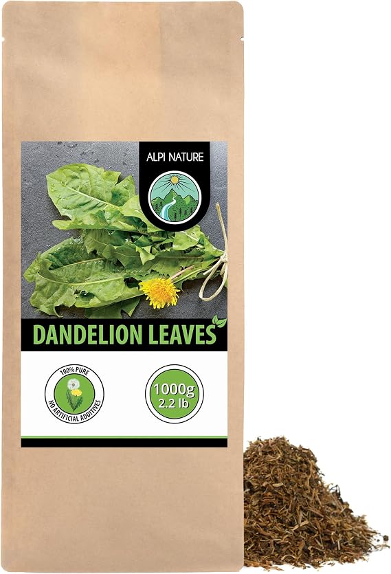 Dandelion Tea (1kg, 2.2lb), Cut Dandelion Leaves, Gently Dried, 100% Pure and Natural for Preparation of Tea, Herbal Tea