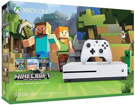Xbox One S 500GB Console - Minecraft Bundle [Discontinued] (Renewed)
