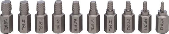 OEMTOOLS 24375 10-Piece Multi-Spline Screw Extractor Set