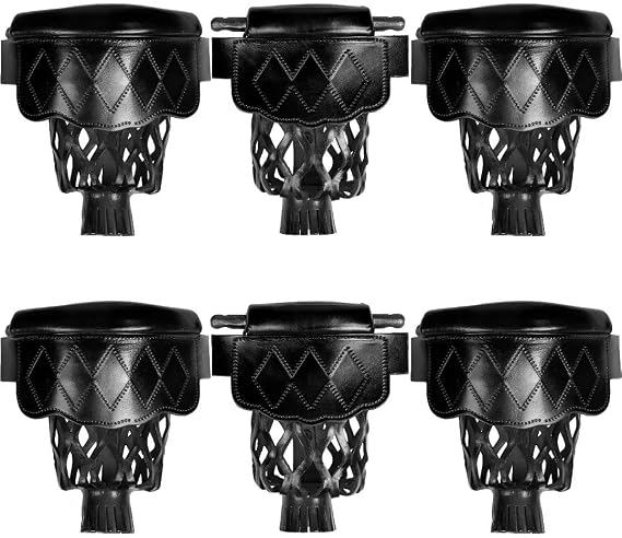 Collapsar Leather Pool Table Pockets Set of 6 Billiard Shield Pockets