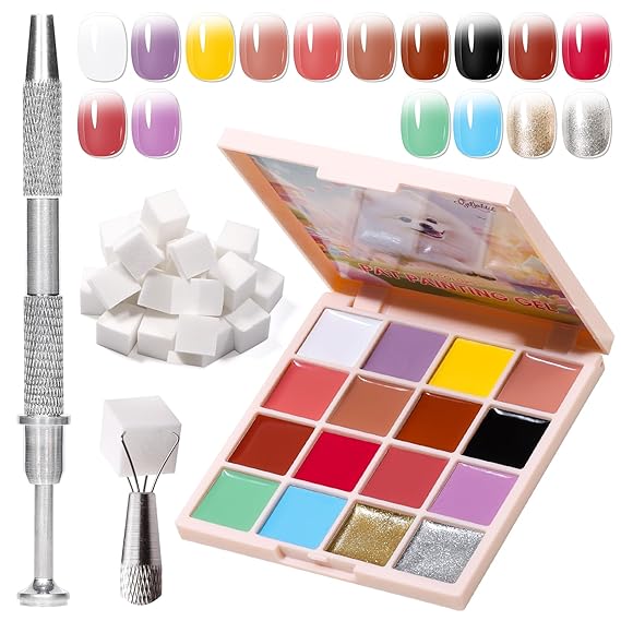16 Colors Pat Painting Gel for Ombre Aura Cloud Fluff French Manicure