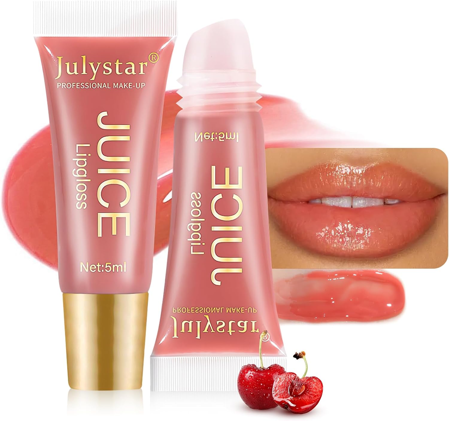 Essence Lip Gloss Lip Oil - Fruit-Flavored Plumping Lip Oil, Long Lasting Lip Glow Balm Lip Care, Transparent Moisturizing No-Sticky Lip Gloss (01#, 10g)