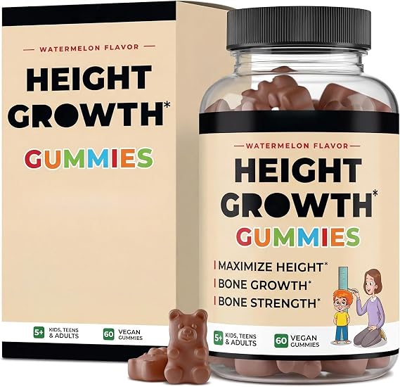 Height Growth Gummies ， Multivitamin for Kids, Teens Boy & Girl, Adults to Boost Height & Strong Bones
