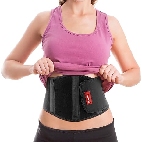 ORTONYX Ergonomic Umbilical Hernia Belt for Women and Men Abdominal Binder
