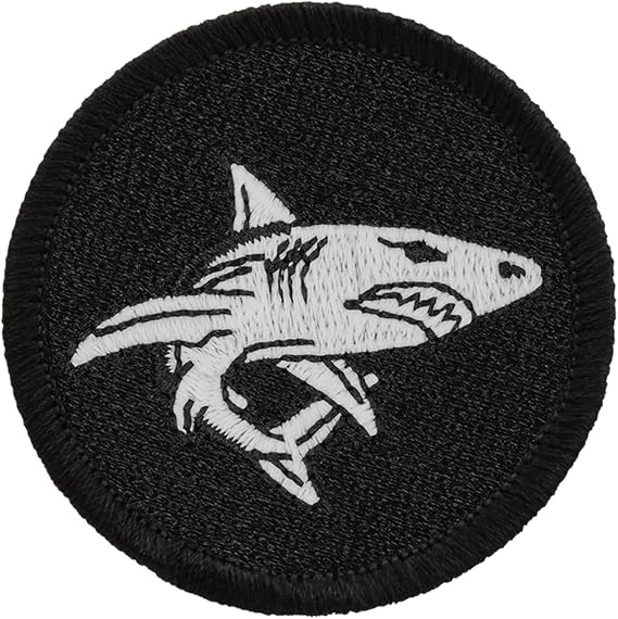 Glow Shark 2" Scout Patrol Patch (Hook-Fastener)