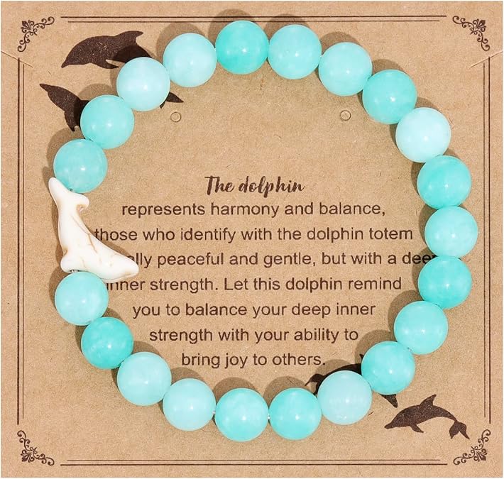 Kivosliviz Dolphin Bracelet Woman Gifts for Women Cute Dolphins Themed Jewelry Stuff Dolphin Bracelet