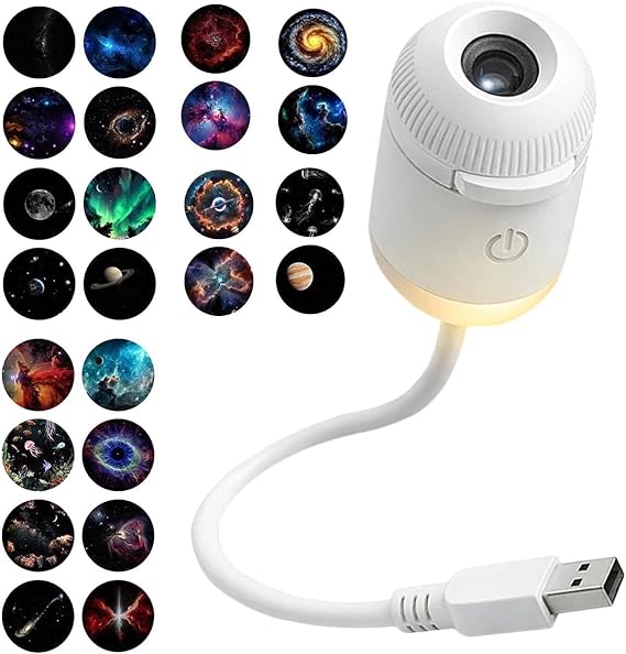 Galaxy Star Light Projector 2-in-1 Projector Light with 24 Projection Films