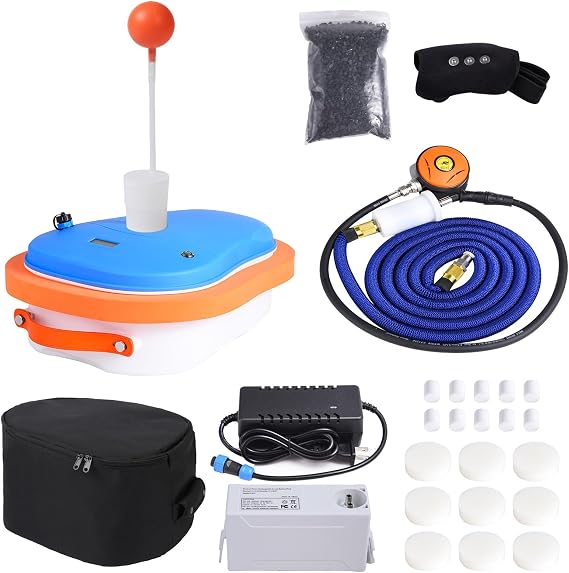 Scubas Dive System, 0.8 Hours Rechargeable Scubas Diving Tank, Scubas Diving Ventilator System with 23ft Hose & Diving Breathing Regulator Scubas Diving System for Recreational Diving Fishing