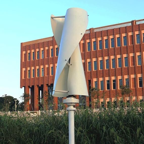 Vertical Wind Turbine Generator, 12V 24V Helix Maglev Axis Wind Turbine Generator Vertical Windmill 2 Blades Wind Generator Kit Portable Wind Power Turbine Maglev Generator with Controller,12V