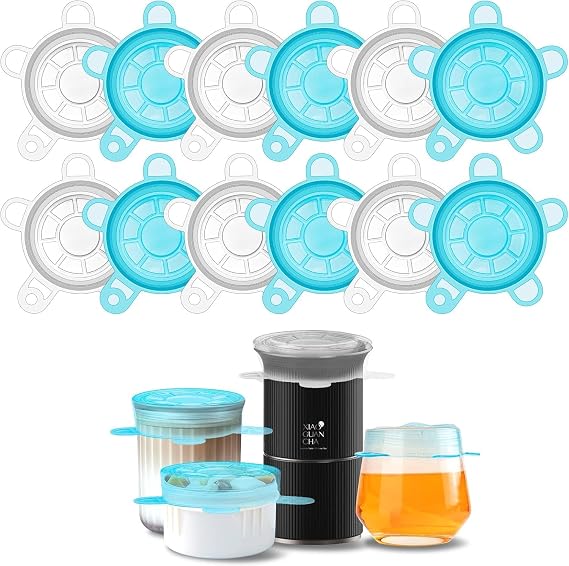 Small Silicone Stretch Lids, 12PCS 2.6"/6.5cm Reusable Silicone Covers