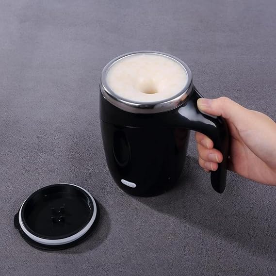 Automatic Magnetic Stirring Coffee Mug, Magnetic Automatic Self-Stirring Coffee Mug, Automatic Stirring Cup Mug, Automatic Magnetic Stirring Mug (Black)
