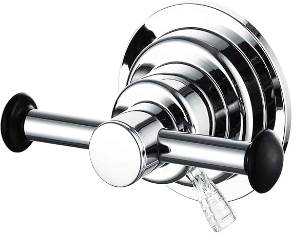 BOPai Stylish Suction Cup Hooks for Shower, Chrome