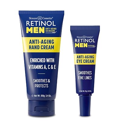 Retinol Men Anti-Aging Hand Cream For Younger Looking Hands Men Eye Cream Reduces Puffiness & Dark Circles, Boost Hydration & Minimize Visible Signs Of Aging