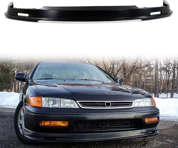 Mug Style Unpainted Black Front Bumper Lip for 1994-1995 Honda Accord