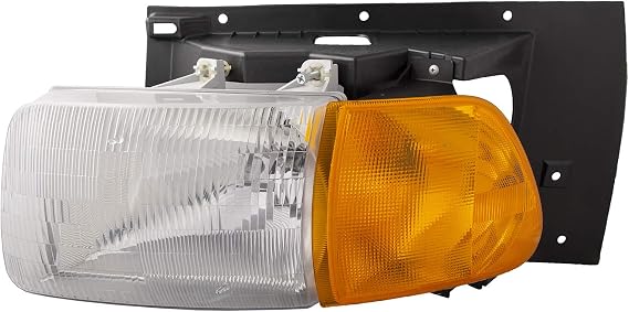 HEADLIGHTSDEPOT Chrome Housing Headlight Compatible with Sterling Truck AT9500 LT9500 Includes Left Driver Side Headlamp