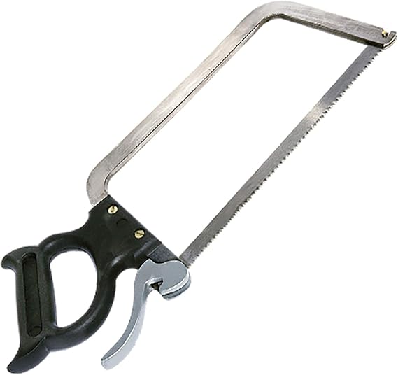 Weston Butcher Meat and Bone Saw with 16 Inch Stainless Steel Serrated Blade with Quick Release Handle (47-1601)