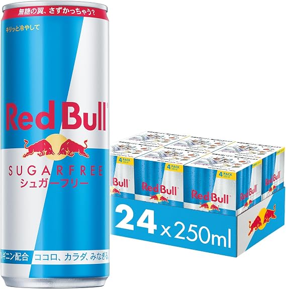 Red Bull Energy Drink, Sugar Free, 8.5 fl oz 250 ml x 24 Bottles 4 x 6