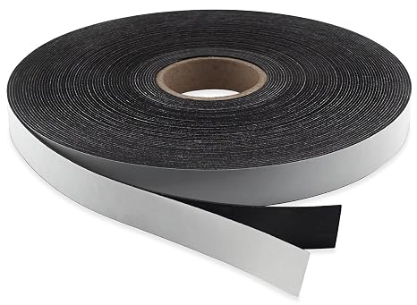 Master Magnetics Flexible Magnet Strip with Adhesive Back , 1/16" Thick, 1" Wide, 50 feet (1 Roll)