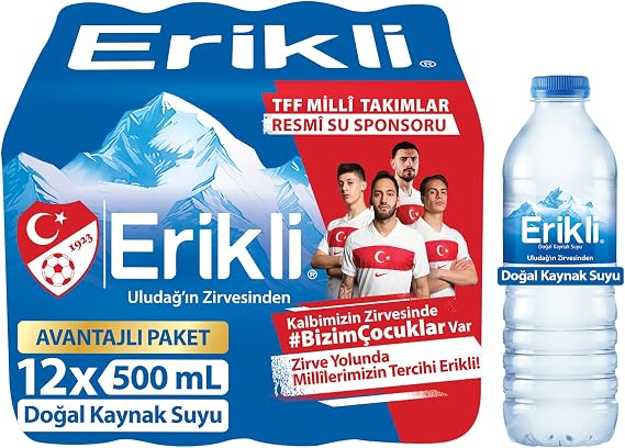 Erikli Doğal Kaynak Suyu Pet Şişe 12x500 ml
