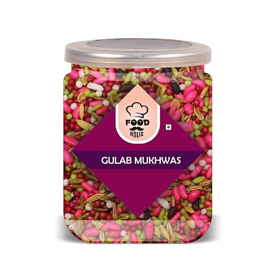 FOOD HOLIC Gulab Mukhwas 500 Gram Airtight Container