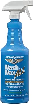 Wet or Waterless Car Wash Wax 32 Fl. oz, UV Protection. Cleans, Protects, and Shines. Aircraft Quality Just Spray On and Wipe Dry Anywhere, Anytime, Home, Office, School, Garage, Parking Lots.