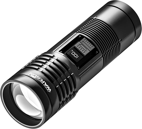 WARSUN High Beam Rechargeable Flashlight 500 Lumens Zoomable LED Torch, Long-Distance Lighting, Type-C Charging, Durable Work Light for Outdoor & Emergency Use