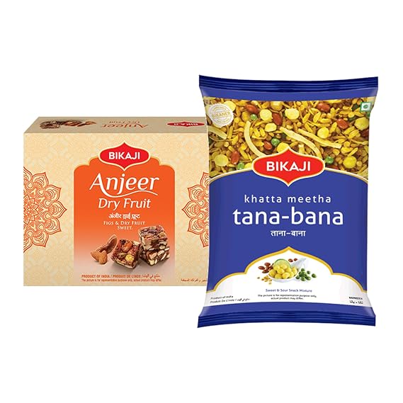 BIKAJI Fig Burfi & Khatta Meetha Mix Combo Pack 650g