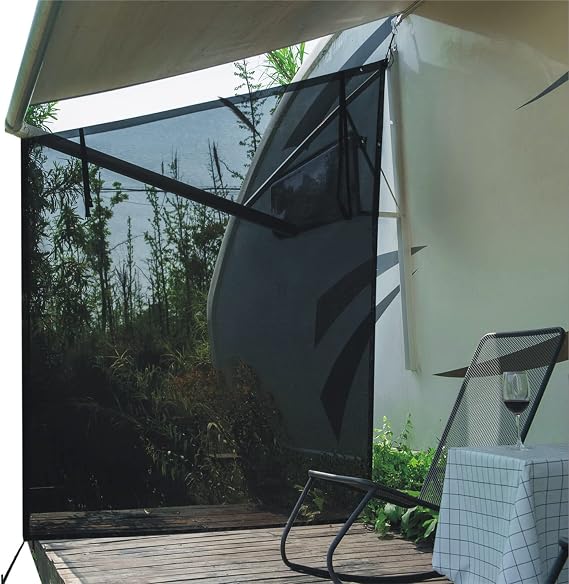 Dulepax RV View Blocker Sun Shade Universal RV Awning Privacy Screen 2.5m x 2.1m with Complete Kits