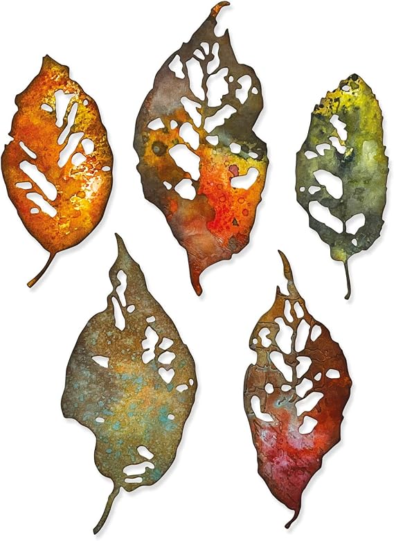 Sizzix Thinlits Die Set 5PK Leaf Fragments by Tim Holtz, 665559