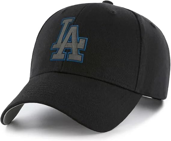 Officially Licensed Los Angeles Baseball MVP Black Hat Classic LA Team Logo Adjustable Structured Embroidered Cap