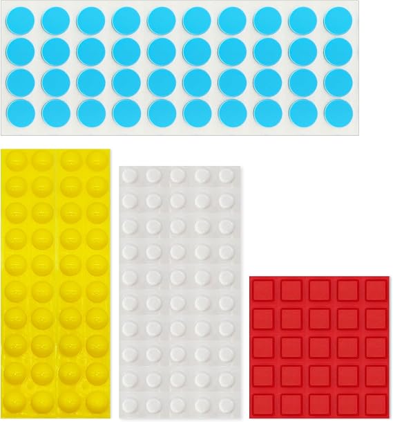 Bump Dots for Visually Impaired 155 Pcs Combo Pack(Yellow,Blue,White,Red) - Low Vision Aids Braille Stickers Raised Tactile Dots for Elderly, Blind