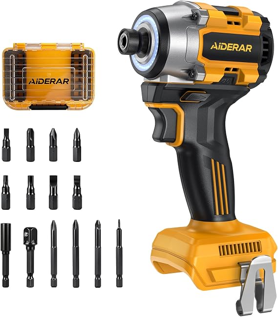 Cordless 1/4-inch Impact Driver for DeWalt 20V Battery(Bare Tool)