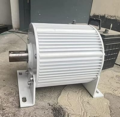 5000W Permanent Magnet Generator 3 Phase 330RPM Low Speed Gearless Permanent Magnet Generator with Base 24V 48V 96V 120V 220V 380V AC Alternator Wind Water Turbine 48V